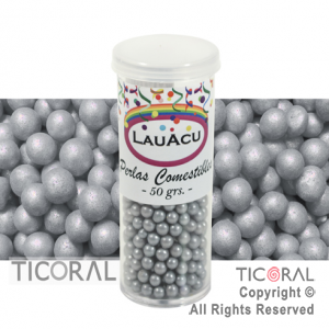 PERLAS COMESTIBLES PLATEADAS 3MM x50GRS x 1